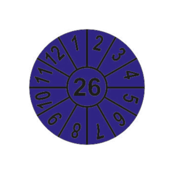 Jahresmarke 2026, Ø 20 mm, Rolle à 1.000 Stück, HQ-Folie, F