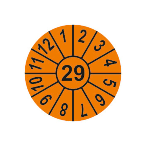 Jahresmarke 2029, Ø 20 mm, Rolle à 1.000 Stück, HQ-Folie, F