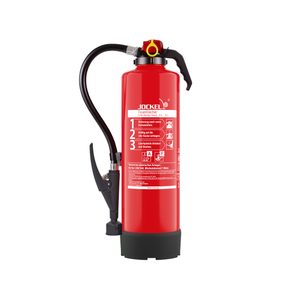 Fettbrandfeuerlöscher, 6 Liter, wässrige Lösung, Jockel F6JX 21, Classicgriff, Aufladelöscher