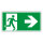 Rettungswegschild rechts, 400 x 200 mm ULTRA, KNS ULTRA
