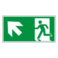 Rettungswegschild links aufwärts, 297 x 148 mm, FNS