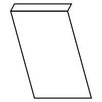 Fahnenschild neutral für Deckenmontage