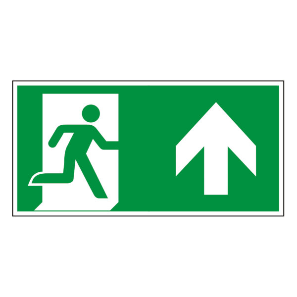 Rettungswegschild geradeaus, 297 x 148 mm, FNS