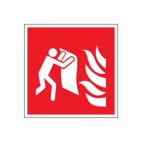 Brandschutzschild Feuerlöschdecke